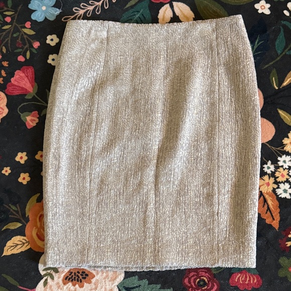 Ann Taylor Dresses & Skirts - Ann Taylor Elegant textured Cream Pencil Skirt